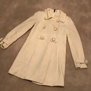 Long cream colored coat